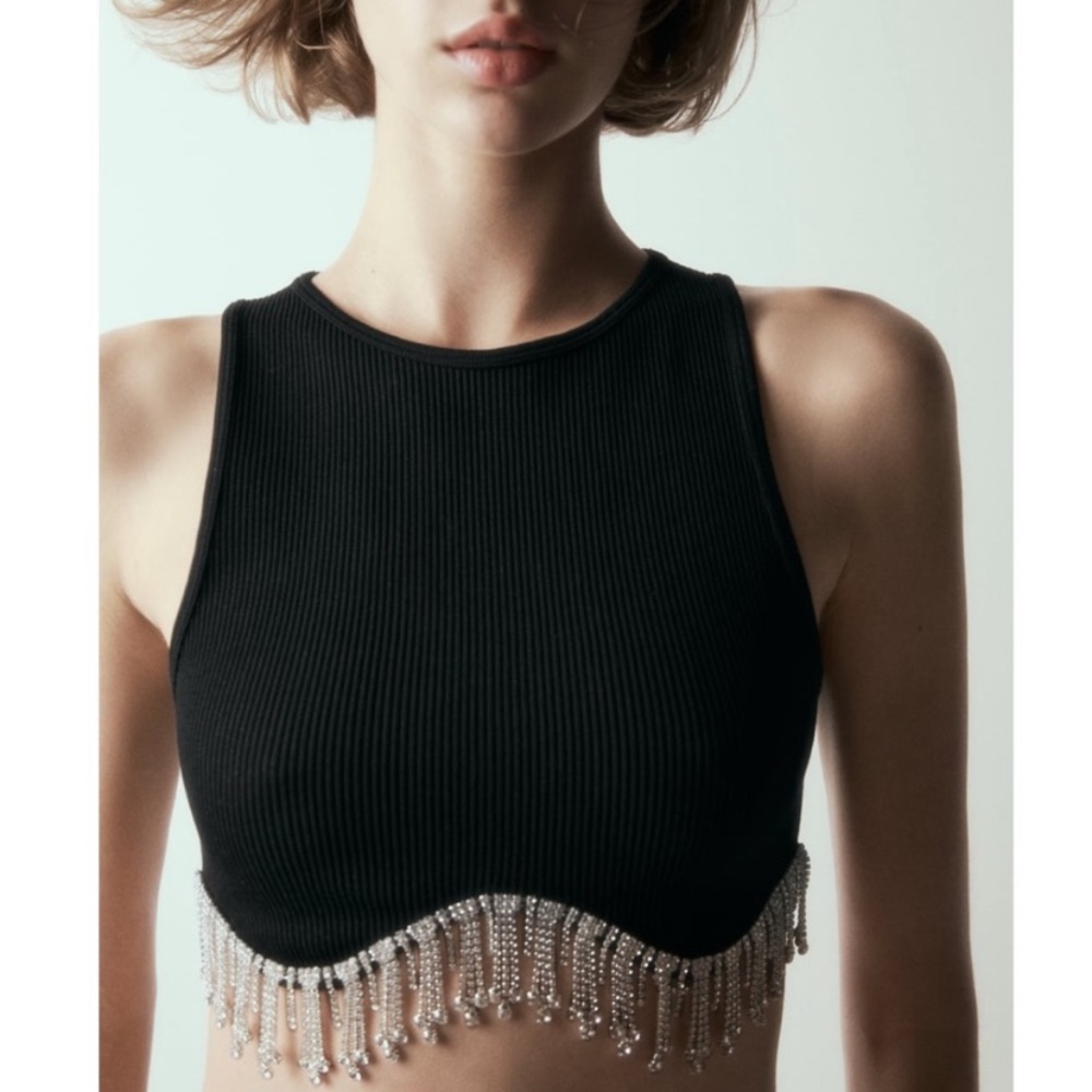 Zara Rhinestone Tank Top